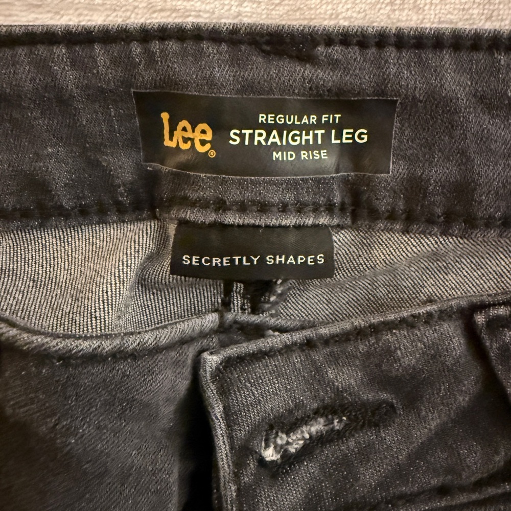 Lee Men's Mid Rise Straight Leg Jeans - Dark Gray